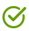 Green tick icon symbolizing approval or success